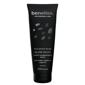 Глубоко увлажняющая маска Beneliss Glow Mask Extra Shine & Smooth 250 мл &mdash; экстремальный блеск, ультрагладкость и экспресс-ламинирование прядей BNL035-250 фото