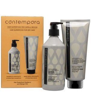 Увлажняющий набор для сухих волос Contempora Hair Superfood for Dry Hair (шампунь 500 мл, маска 350 мл) для глубокого восстановления с питательным эффектом 1268130 фото