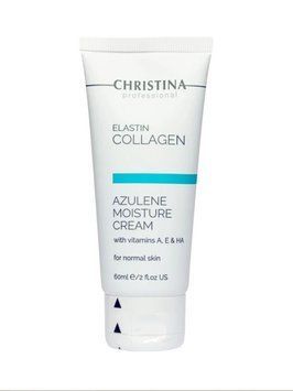 Азуленовий зволожувальний крем для нормальної шкіри Крістіна Christina Elastin Collagen Azulene Moisture Cream 60 мл &mdash; глибоке гідроживлення, відновлення еластичності та заспокоєння CHR370 фото