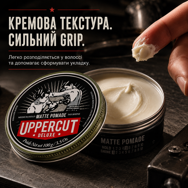 Матова помада для волосся середньої фіксації Uppercut Matt Pomade 100 г 817891025254 фото
