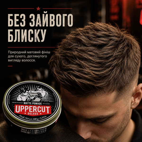 Матова помада для волосся середньої фіксації Uppercut Matt Pomade 100 г 817891025254 фото