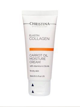 Морквяний зволожувальний крем для сухої шкіри Крістіна Christina Elastin Collagen Carrot Cream 60 мл &mdash; глибоке живлення, регенерація, захист від старіння та тривалий комфорт CHR372 фото