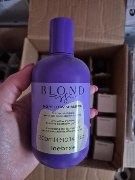 Шампунь против желтизны для светлых, осветленных и седых волос Inebrya Blondesse No-Yellow Shampoo 300 мл 1254439 фото