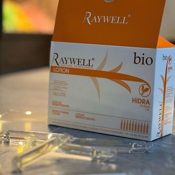 Ампулы Raywell Bio Hidra Lotion лосьон для реконструкции волос, 10х10 мл (10 ампул) при окрашивании или химической завивке 1252151 фото