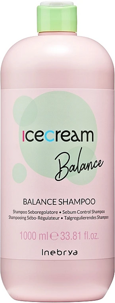 Шампунь для жирного волосся та шкіри голови Inebrya Ice Cream Balance Shampoo 1000 мл 1254319 фото
