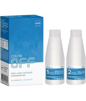 Деколорант для видалення кольору стійкої фарби для волосся UNIC Color Off Hair Color Remover 2*110 мл 1261510 фото