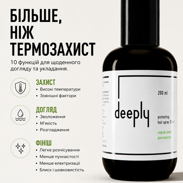 Спрей-защита для волос Deeply Protecting Hair Spray 10 in 1 200 мл 1281802 фото