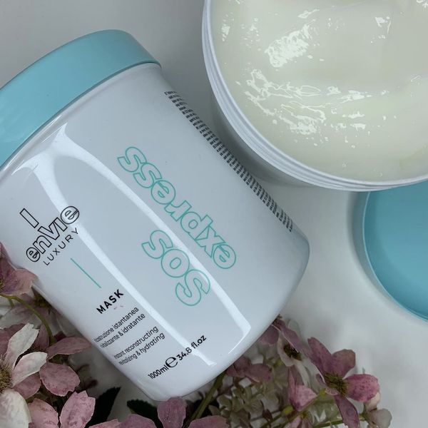 Маска Envie Luxury SOS Express Instant Reconstructing Mask 1000 мл для миттєвого відновлення сухого волосся амінокислотна Енві 1256188 фото