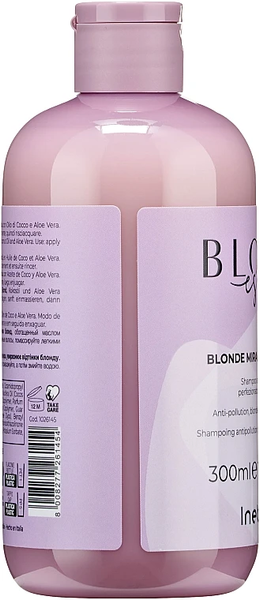 Шампунь для відтінків блонд Inebrya Blondesse Blonde Miracle Shampoo хелатуючий 300 мл 1254332 фото