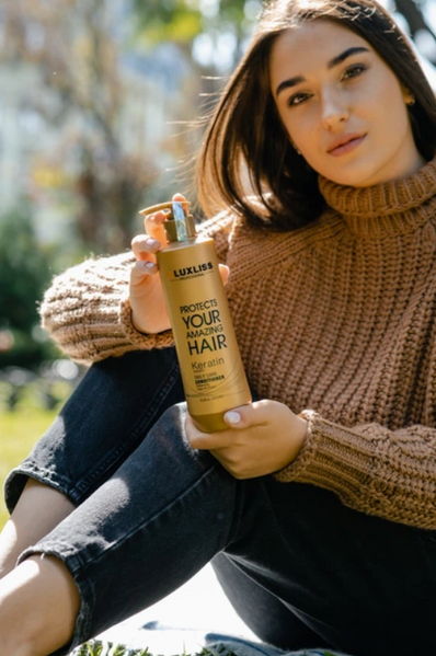 Кондиционер с кератином LuxLiss Keratin Smoothing Daliy Conditioner 500 мл ЛюксЛисс 1229459 фото