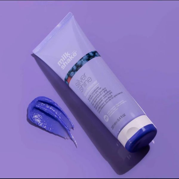 Фиолетовый кондиционер Milk_Shake Silver Shine Conditioner 250 мл для светлых, седых и белых волос Милкшейк 1255914 фото