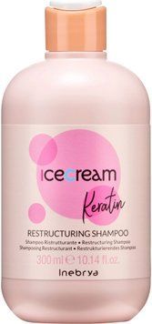 Восстанавливающий шампунь с кератином Inebrya Ice Cream Keratin Restructuring Shampoo 300 мл 1254399 фото