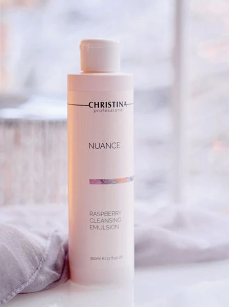 Очищающая эмульсия с экстрактом малины Кристина Christina Nuance Raspberry Cleansing Emulsion 300 мл для мягкого очищения и освежения кожи CHR856 фото