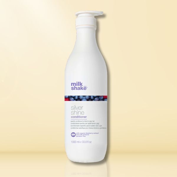 Фиолетовый кондиционер Milk_Shake Silver Shine Conditioner 1000 мл для светлых, седых и белых волос Милкшейк 1255913 фото