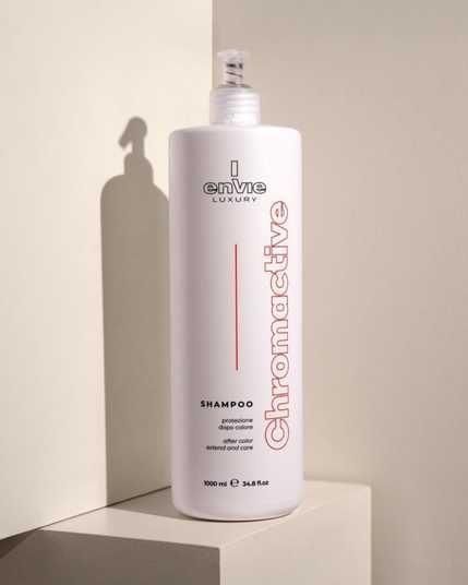 Шампунь для сохранения цвета Envie Luxury Chromactive Color Protector 1000 мл для окрашенных волос Энви Лакшери Хромактов 1254871 фото