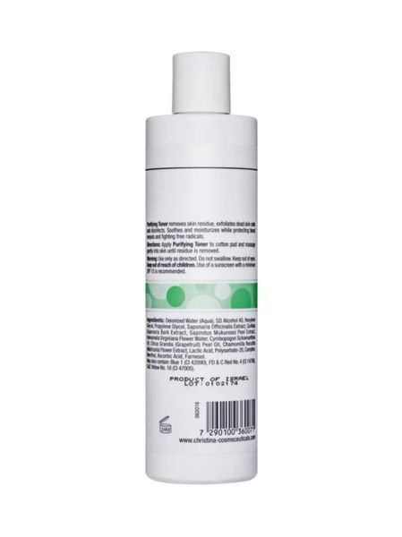 Очищающий тоник с лемонграссом для жирной кожи Кристина Christina Fresh Purifying Toner for oily skin with Lemongrass 300 мл &mdash; регулирование выделения кожного сала, сужение пор и длительный матирующий эффект CHR007 фото