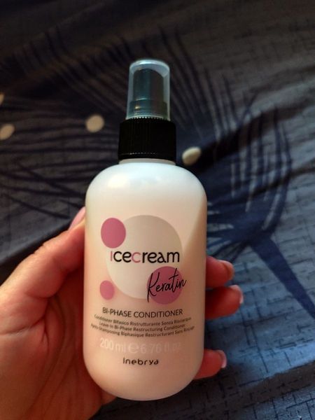 Двухфазный кондиционер с кератином Inebrya Ice Cream Keratin Bi-Phase Conditioner 200 мл 1254390 фото